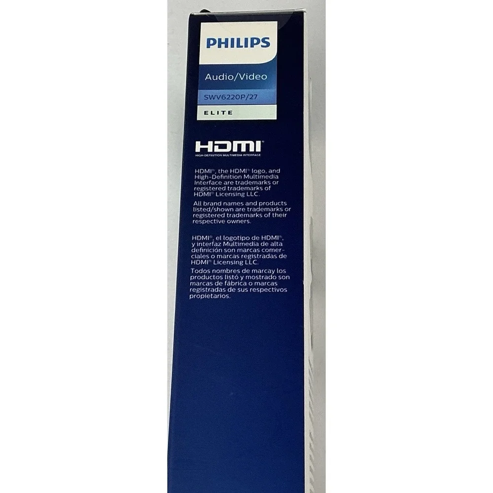 Philips 6' Elite Premium High-Speed HDMI‎ Cable with Ethernet, 4k Ultra HD HDR